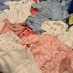 Janie and Jack Pink and Blue Baby Clothing Set